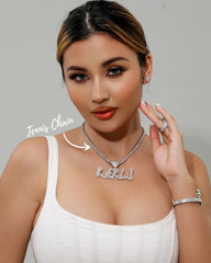 Ice Stone Hip Hop Custom Letter Pendant Necklace