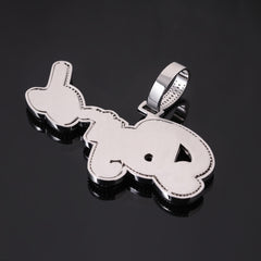 Ice Stone Sparkling Letter Charm Custom Name Necklace