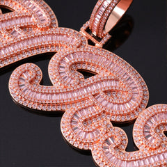 Ice Stone Sparkling Letter Charm Custom Name Necklace