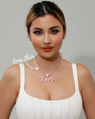 Ice Stone Hip Hop Custom Letter Pendant Necklace