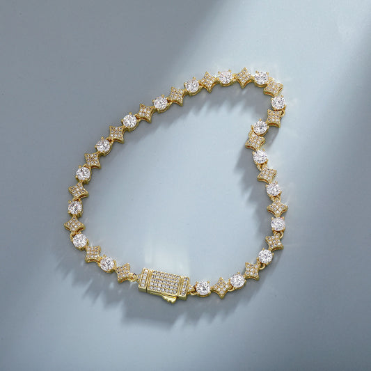 Ice Stone Iced Out 5A Zircon Star Necklace