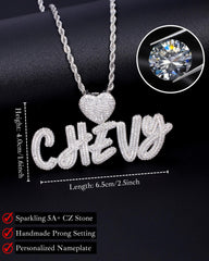 Ice Stone Hip Hop Custom Letter Pendant Necklace