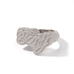 Ice Stone Custom Letter Iced Out Hip Hop Ring