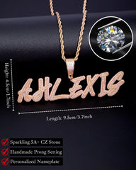 Ice Stone Hip Hop Custom Letter Pendant Necklace