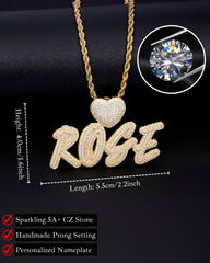 Ice Stone Hip Hop Custom Letter Pendant Necklace