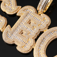 Ice Stone 5A Zircon Custom Name Necklace