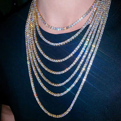 Ice Stone 14k Gold Plated Diamond Necklace