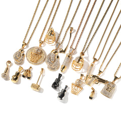 Ice Stone Gold Plated Iced Out Pendants