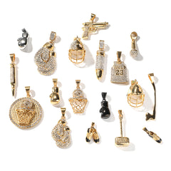 Ice Stone Gold Plated Iced Out Pendants