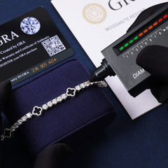 Ice Stone Black Clover VVS Moissanite Tennis Chain