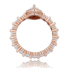 Ice Stone Rose Gold Iced Out CZ Ring