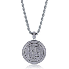 Ice Stone Newest Hip Hop Rotatable CZ Pendant Necklace