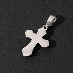 Ice Stone Multicolor Gold Plated Cross Necklace