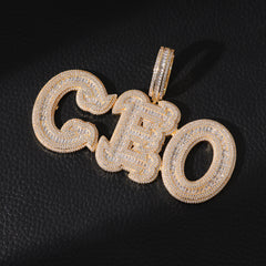 Ice Stone 5A Zircon Custom Name Necklace