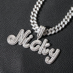 Ice Stone Custom Iced Out Name Chain Necklace