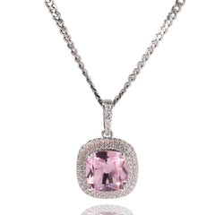 Ice Stone Pink Pendant Luxury Fashion Jewelry
