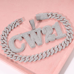 Ice Stone Full Diamond Custom Name Pendant