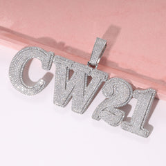 Ice Stone Full Diamond Custom Name Pendant