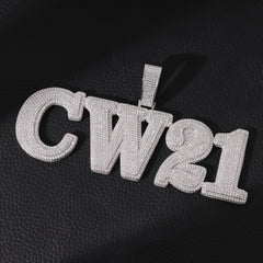 Ice Stone Full Diamond Custom Name Pendant