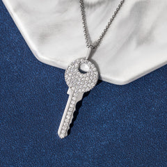 Ice Stone Sterling Silver Heart Pendant Necklace