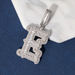 Ice Stone Gold Plated CZ Letter Necklace
