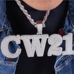 Ice Stone Full Diamond Custom Name Pendant