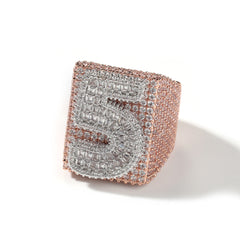 Ice Stone Luxury Square Diamond Custom Men Ring