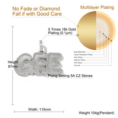 Ice Stone Hip Hop Diamond Letter Custom Name Necklace