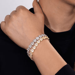 Ice Stone 9MM Heart Shape Tennis Bracelet CZ Bling