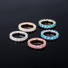 Ice Stone AAA CZ Hip Hop Tennis Rings Jewelry