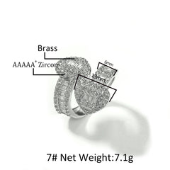 Ice Stone Heart Shaped Iced Out Gold Ring