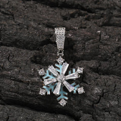 Ice Stone Luminous Twinkle Snowflake Pendant Necklace