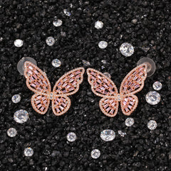 Ice Stone Luxury Adjustable Crystal Butterfly Finger Ring