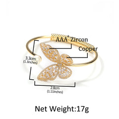 Ice Stone Luxury Adjustable Crystal Butterfly Finger Ring