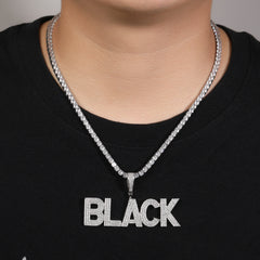 Ice Stone 3-Layer Custom Capital Letter Necklace