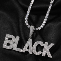 Ice Stone 3-Layer Custom Capital Letter Necklace