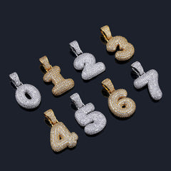 Ice Stone Custom A-Z Drip Letter Pendant Necklace