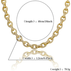 Ice Stone Iced Out Gold Platinum Cuban Chain