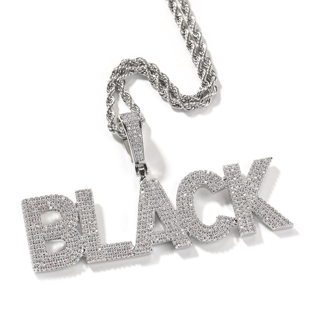 Ice Stone 3-Layer Custom Capital Letter Necklace