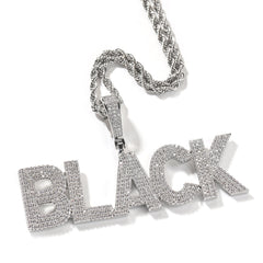 Ice Stone 3-Layer Custom Capital Letter Necklace