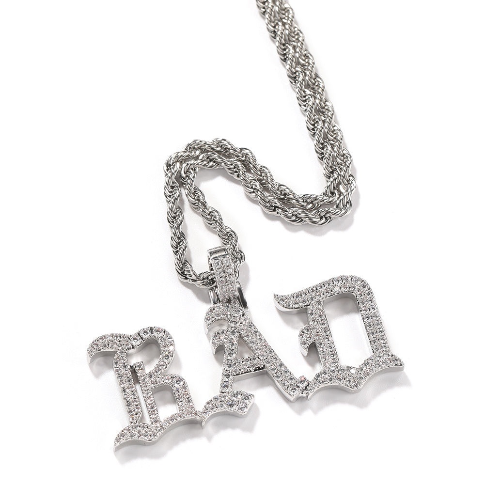 Ice Stone Vintage Iced Out Name Necklace