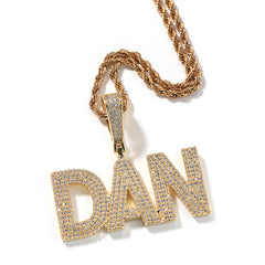 Ice Stone 3-Layer Custom Capital Letter Necklace