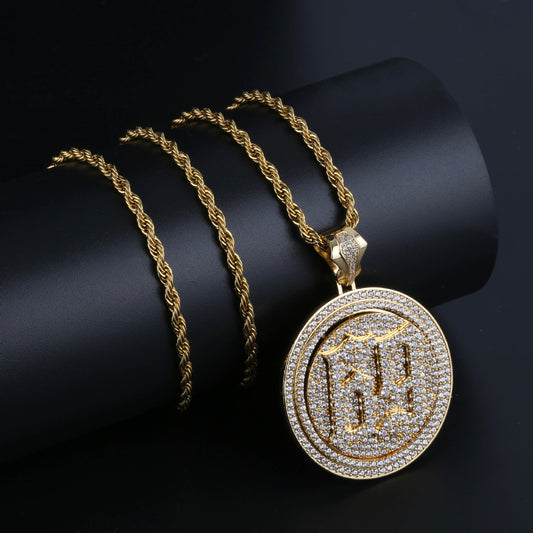 Ice Stone Rotatable 69 Pendant Necklace Iced Out Hip Hop