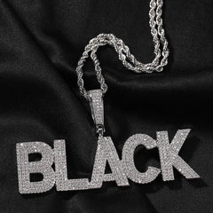 Ice Stone 3-Layer Custom Capital Letter Necklace