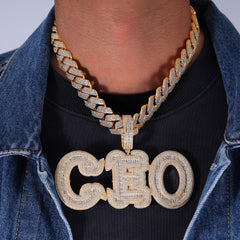 Ice Stone 5A Zircon Custom Name Necklace