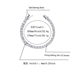 Ice Stone 6mm Tennis Chain Sterling Silver