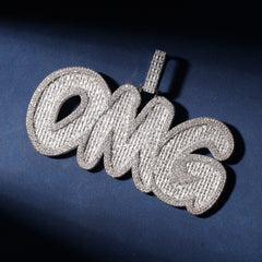 Ice Stone Custom Letter Cuban Link Necklace