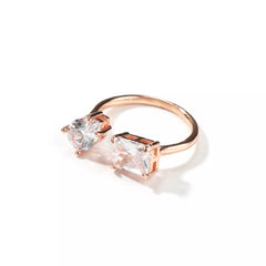 Ice Stone Iced Out Baguette CZ Resizable Ring