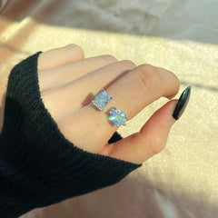 Ice Stone Iced Out Baguette CZ Resizable Ring