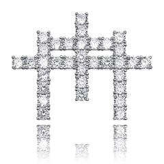Ice Stone Triple Cross Pendant Hip Hop